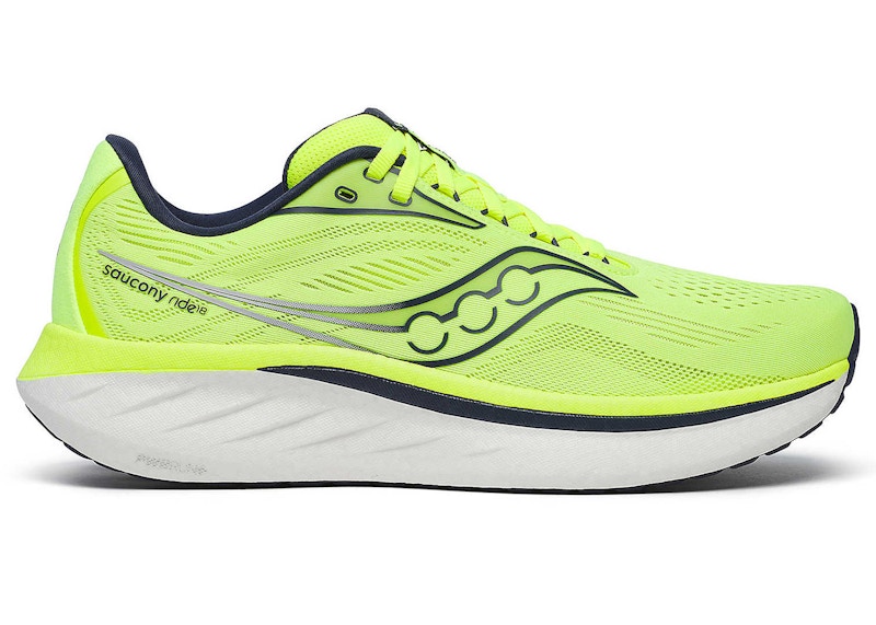Men's Saucony Ride 18 Citron|Navy, Size 7M  - S21000-137