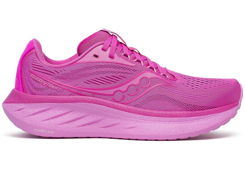 Pre-owned Saucony Ride 18 (women's) Sneakers In Fuchsia/tulip