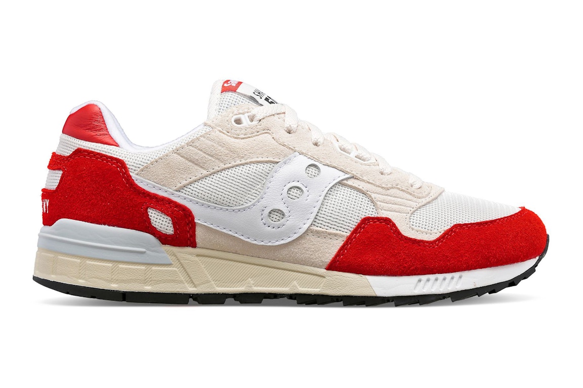 Click to view more detailed imagery on our partner's website Pre-owned Saucony Shadow 5000 White Cream Red In White/red