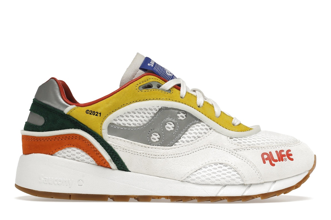 Click to view more detailed imagery on our partner's website Pre-owned Saucony Shadow 6000 Alife (2022) In White/multi-color