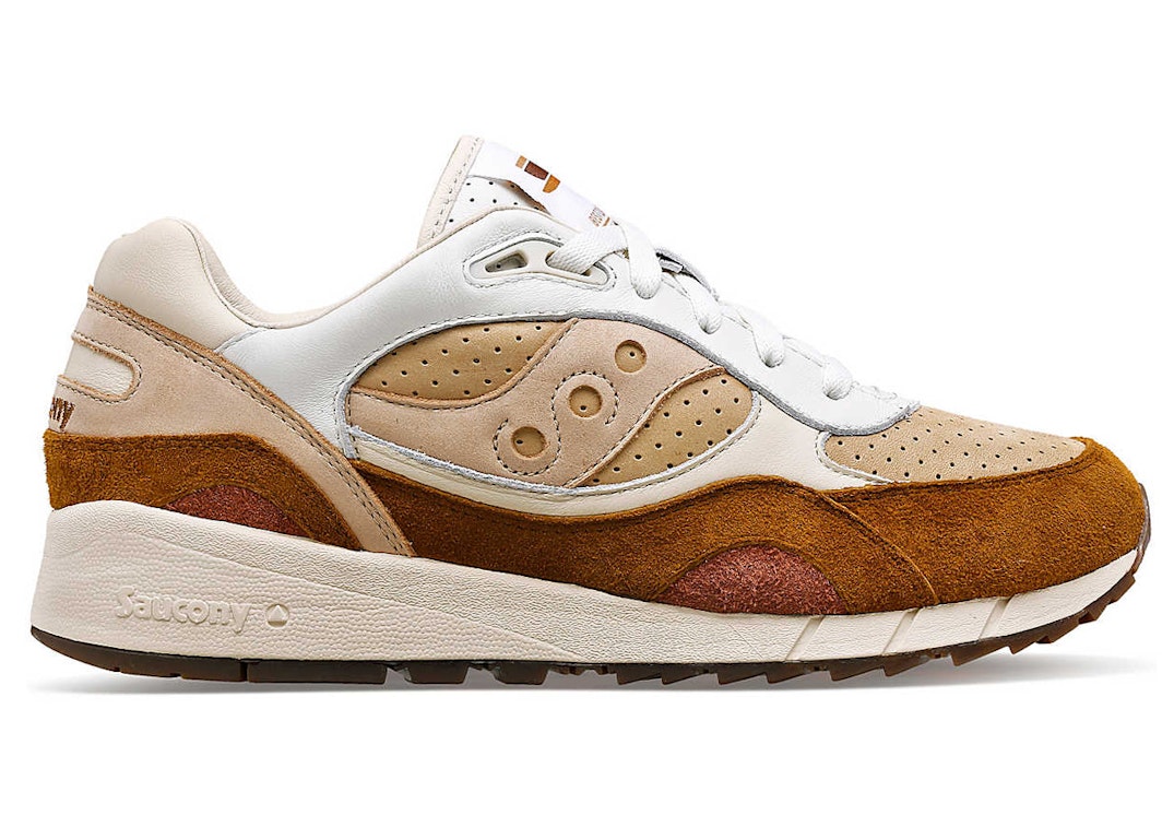 Pre-owned Saucony Shadow 6000 Cappuccino In White/brown