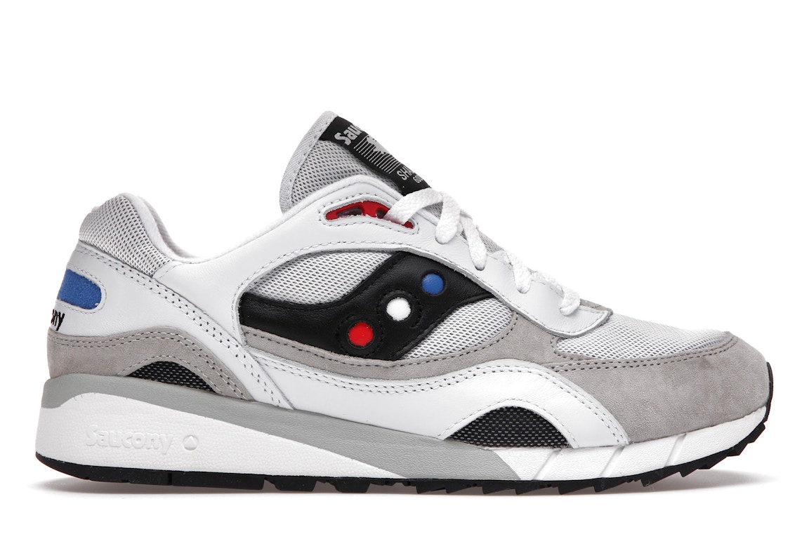 Click to view more detailed imagery on our partner's website Pre-owned Saucony Shadow 6000 Extra Butter White Rabbit In White/black/red