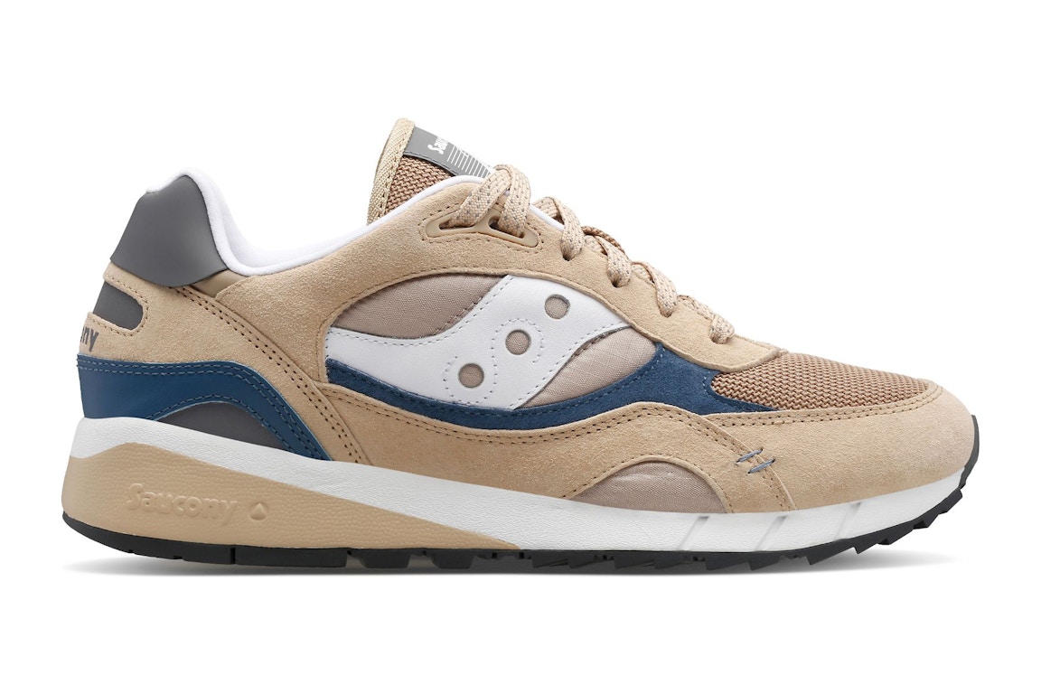 Click to view more detailed imagery on our partner's website Pre-owned Saucony Shadow 6000 Premium Sand Navy In Sand/navy