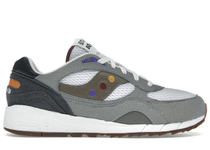 Pre-owned Saucony Men's  Shadow 6000  & Friends Pack Hardcore Punk Scene Sneakers In White/grey In Gray