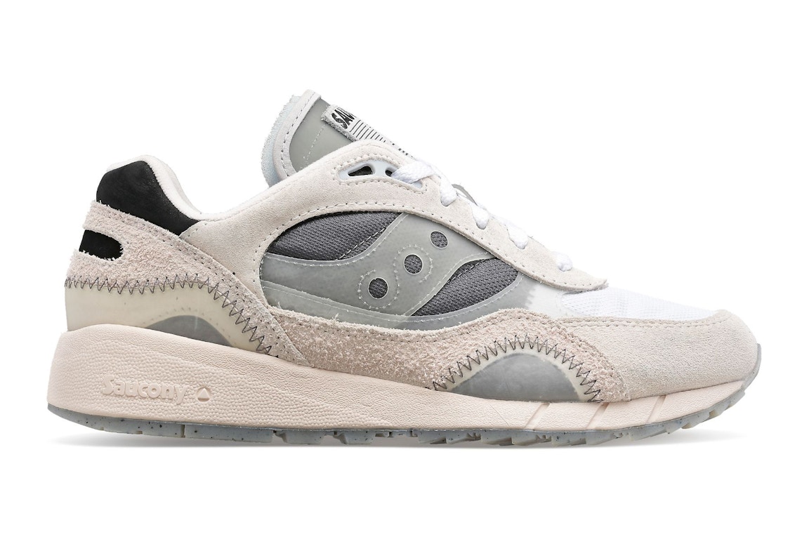 Click to view more detailed imagery on our partner's website Pre-owned Saucony Shadow 6000 Transparent White Dark Grey In White/dark Grey