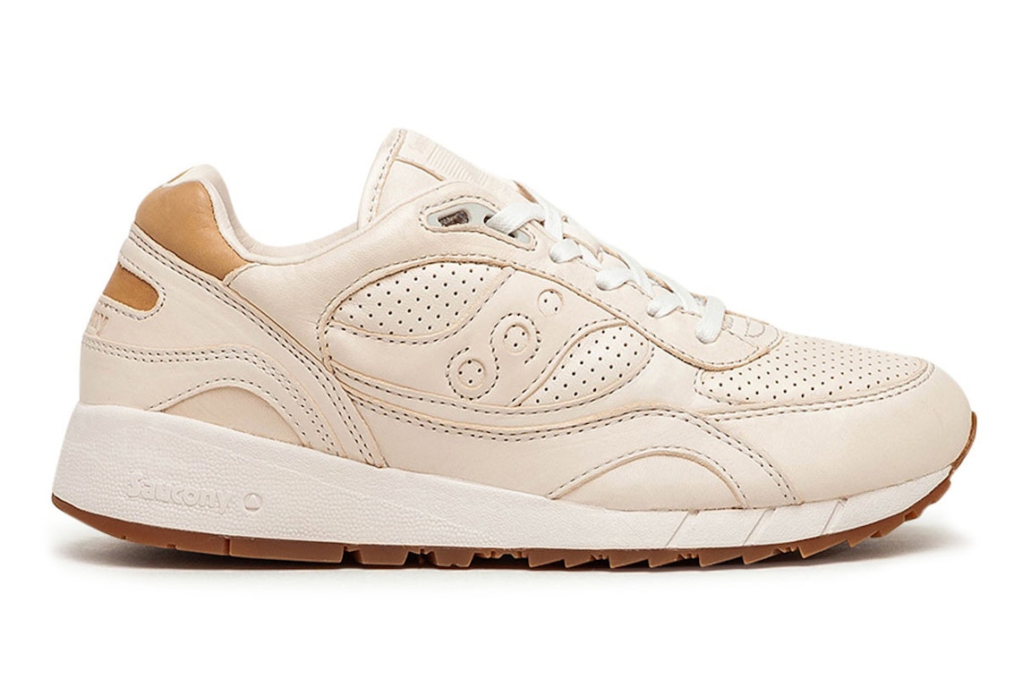 Pre-owned Saucony Shadow 6000 Veg Tan Leather In Beige/vanilla