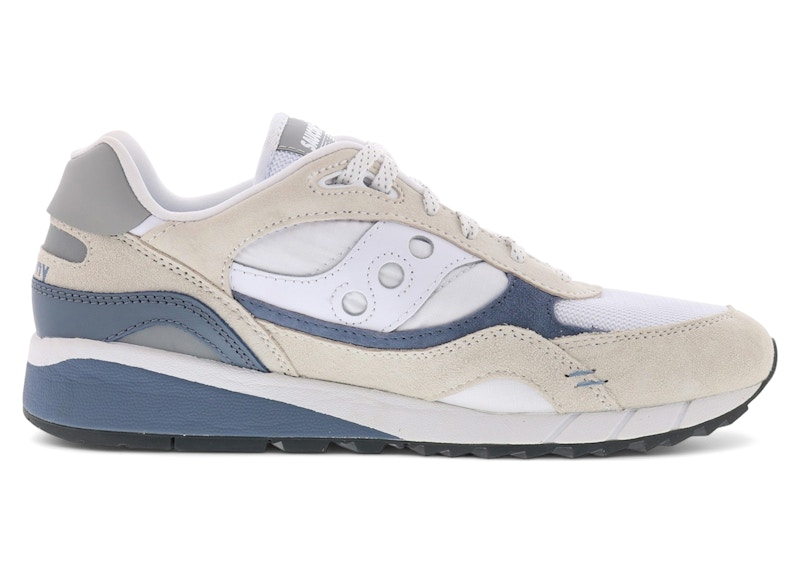 Pre-owned Saucony Men's Shadow 6000 Grey Navy Sneakers In White