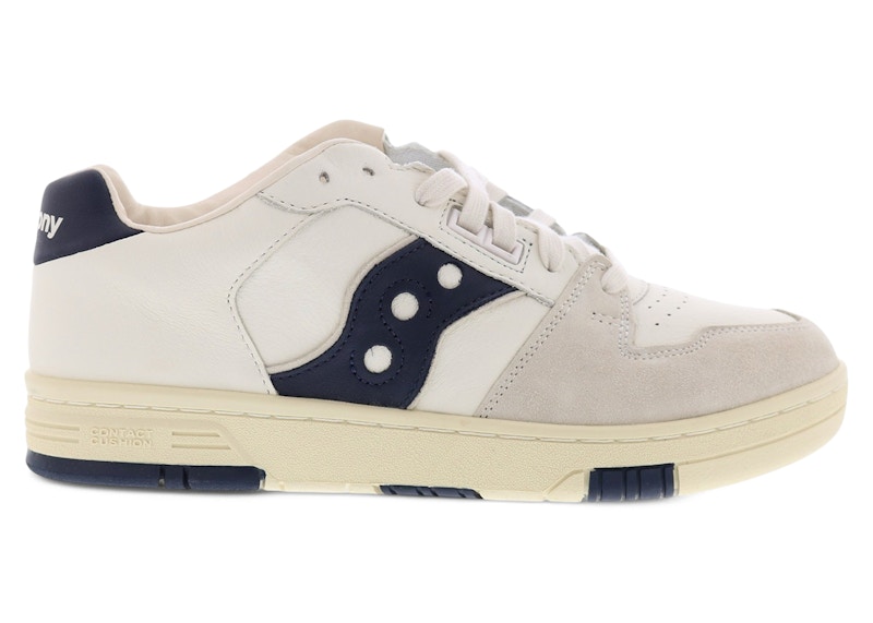 Pre-owned Saucony Men's Spotbilt Sonic Low Premium Sneakers In Beige/blue In Multi