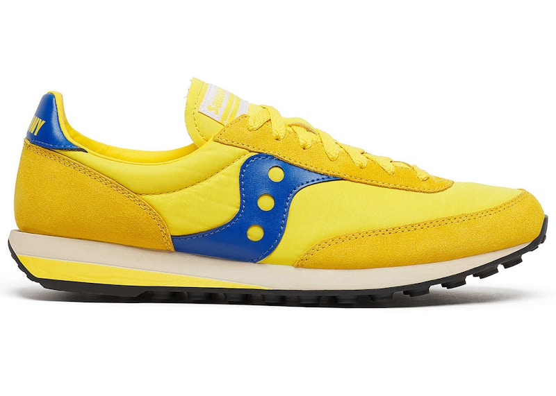 Pre-owned Saucony Men's Trainer 80 Sneakers In Yellow/royal In Multi