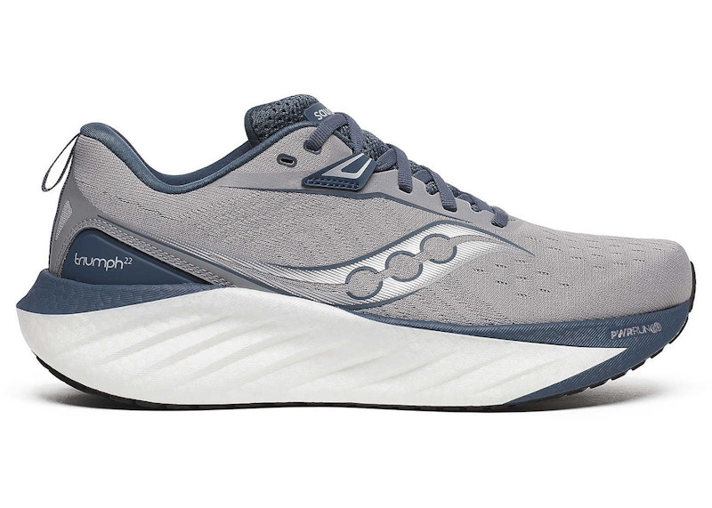 Pre-owned Saucony Men's Triumph 22 Sneakers In Flint/dusk In Gray