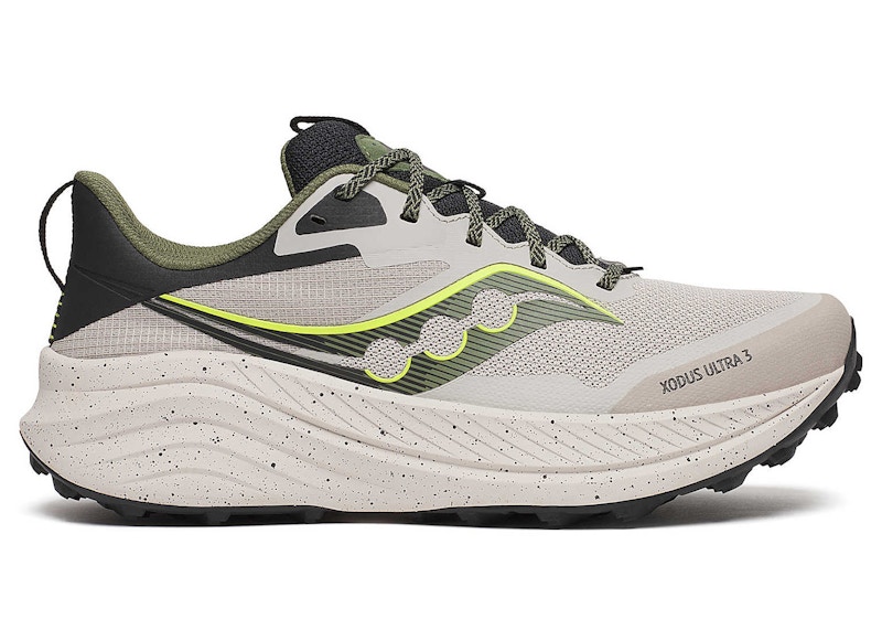 Pre-owned Saucony Men's Xodus Ultra 3 Sneakers In Dove/olivine
