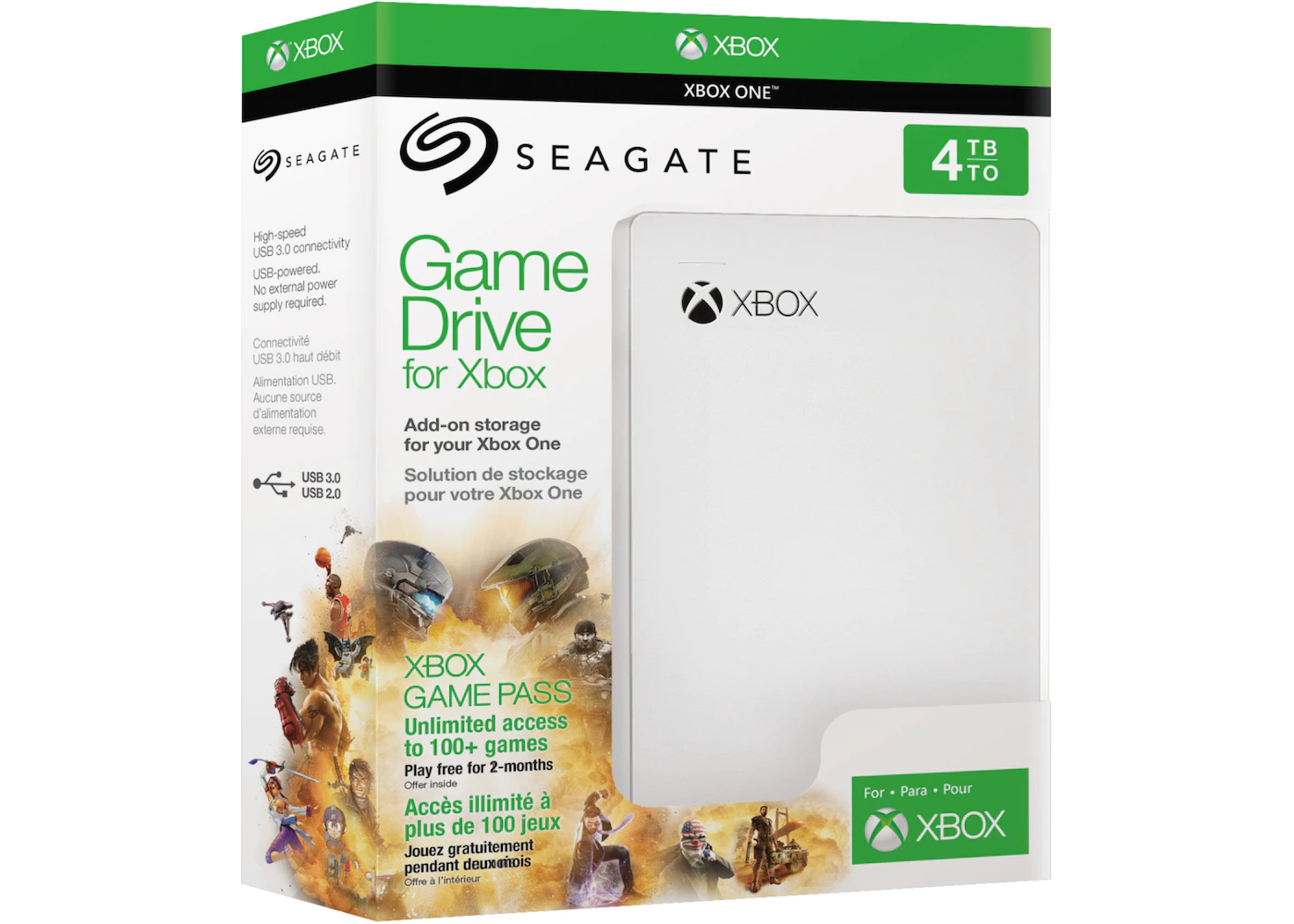 Birma kalkoen kwaadheid de vrije loop geven Seagate Game Drive for Xbox 4TB Portable Hard Drive STEA4000407 - US