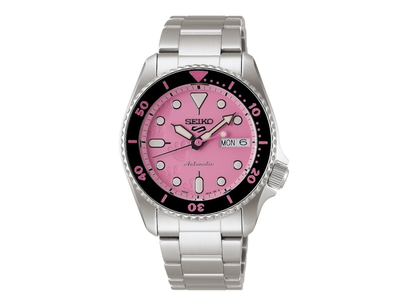 Seiko 5 Sports Pink Panther SRPM07K1 38mm in Stainless Steel - US