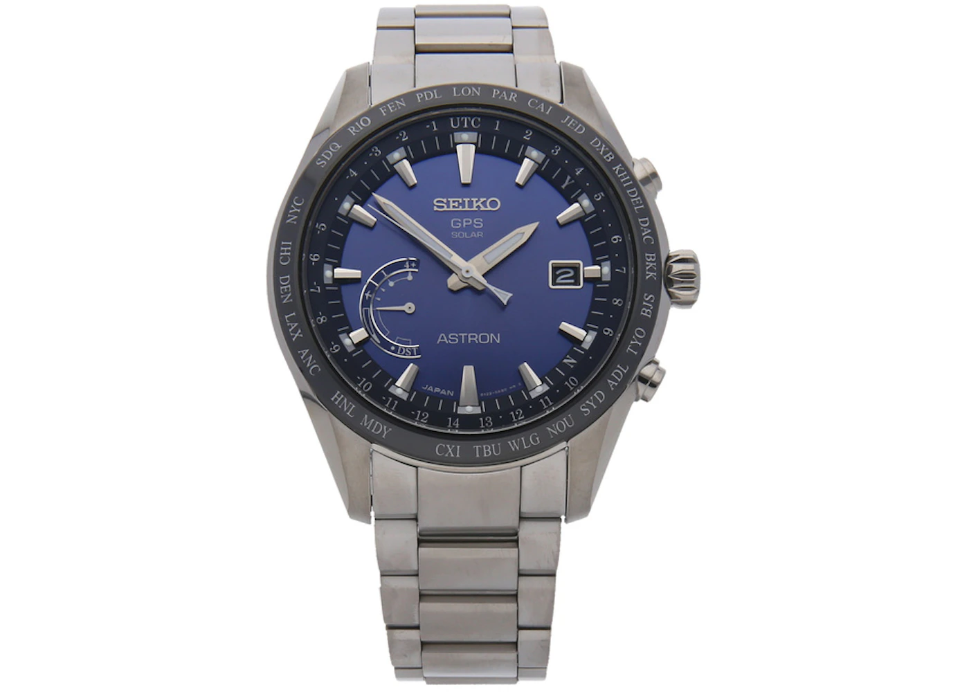 Seiko Astron GPS Solar World Time SSE109 45mm in Titanium - ES