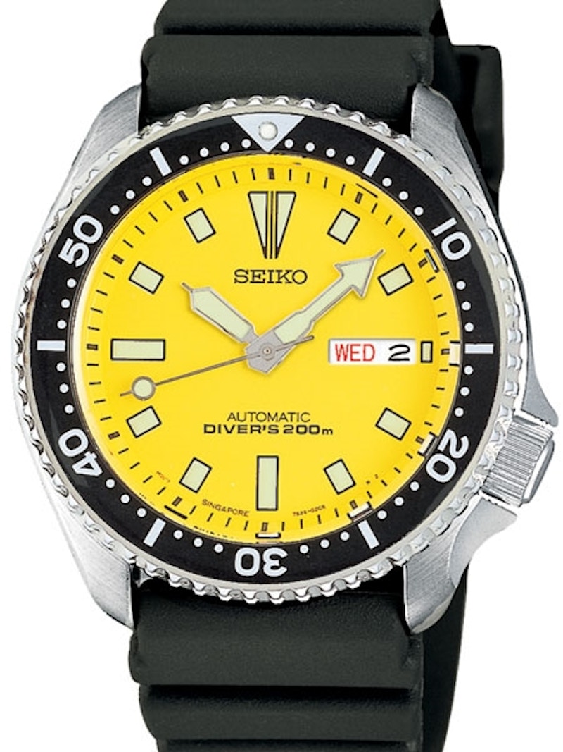 Seiko Yellow Dial Diver SKXA35 42mm in Stainless Steel DE