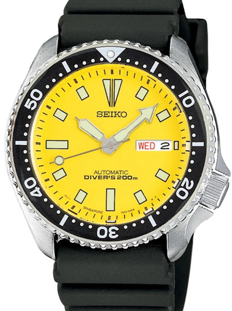 Seiko Yellow Dial Diver SKXA35 - 42mm in Stainless Steel - GB