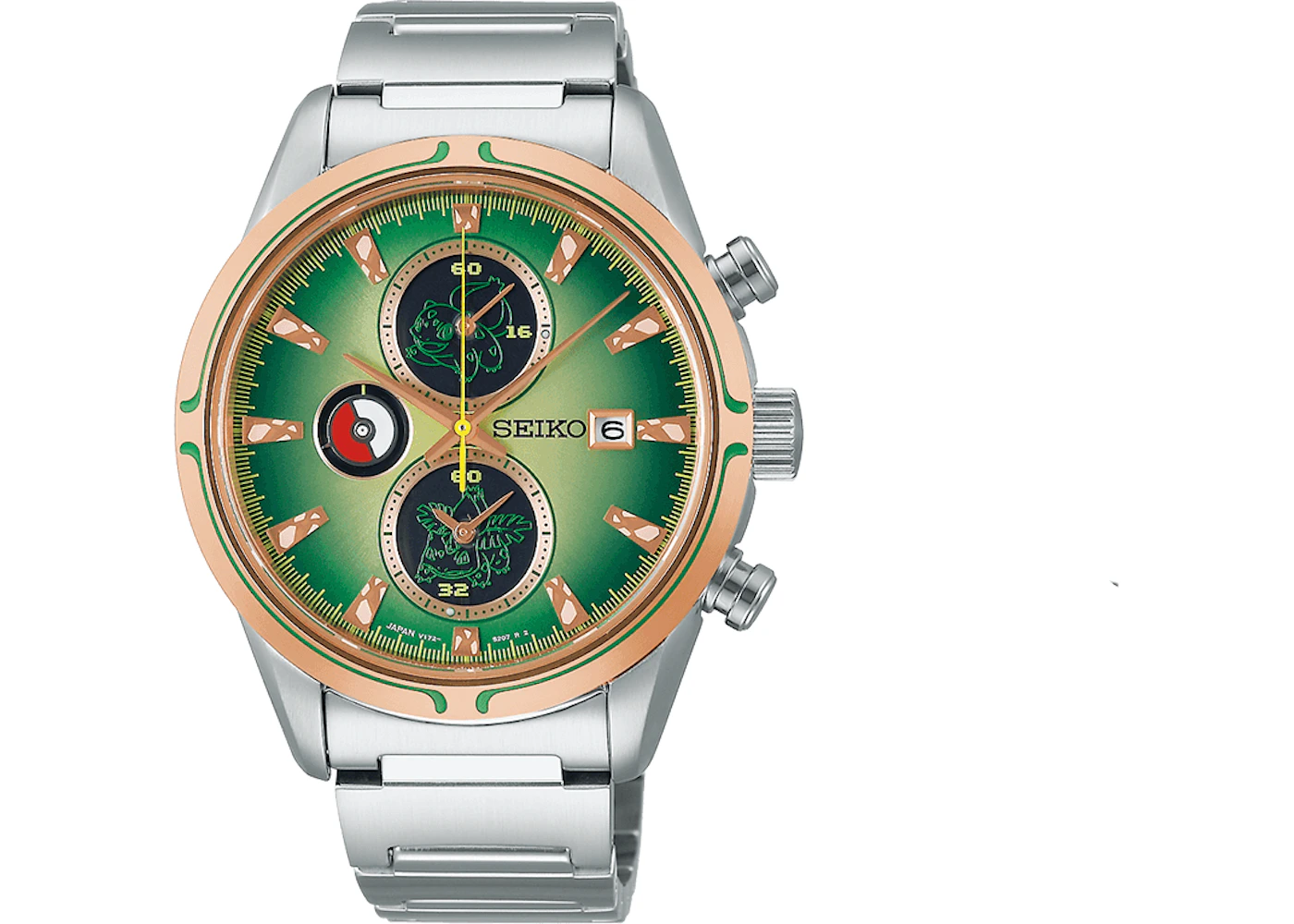Seiko x Pokemon Fushigibana SBPY160 41mm in Stainless Steel - US Seiko x Pokemon Fushigibana SBPY160 41mm in Stainless Steel - US