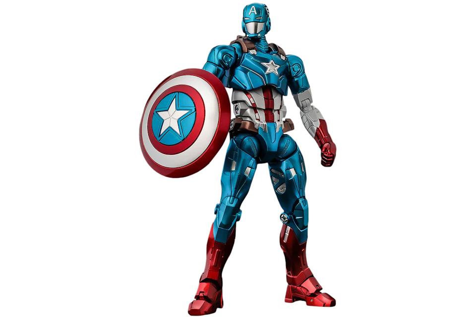 Sentinel Fighting Armor Marvel Captain America Action Figure Red, White & Blue