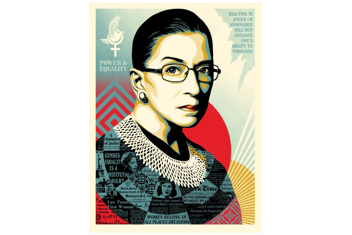 Shepard Fairey A Champion of Justice Ruth Bader Ginsberg Print Large (Signed, Edition of 500)