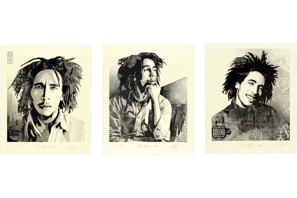 Shepard Fairey/Dennis Morris Confrontation, Soul Rebel, Lively Up Set of 3 Prints (Signed, Edition of 450)