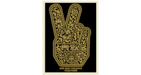 Shepard Fairey End Gun Violence Together Peace Finger Print (Signed, Edition of 550)