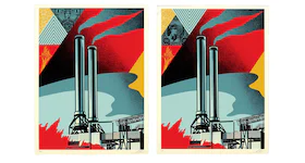 Shepard Fairey Factory Stacks (Earth First) & Factory Stacks (Endless Power) Print Set (Signed, Edition of TBD)
