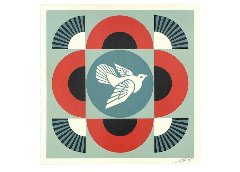Shepard Fairey Geometric Dove Print (Signed, Open Edition) Red - SS21 - JP
