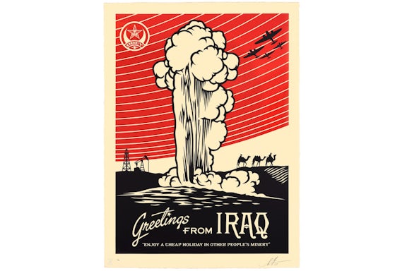Shepard Fairey Greetings From Iraq Print (Signed, Edition of 89)