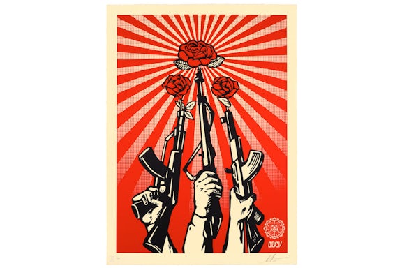 Shepard Fairey Guns & Roses Print (Signed, Edition of 89)