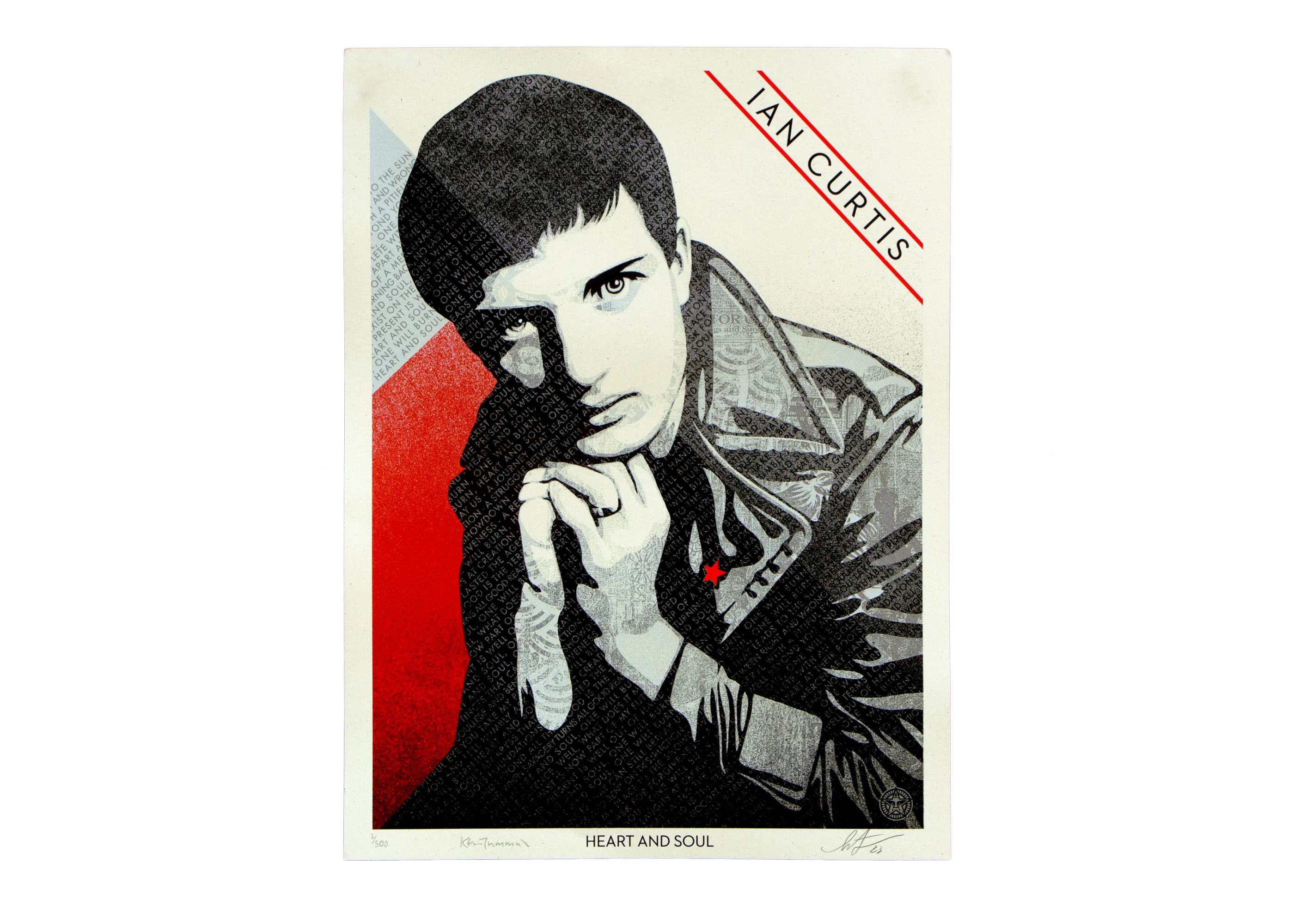 Shepard Fairey Ian Curtis Heart and Soul Print (Signed, Edition of