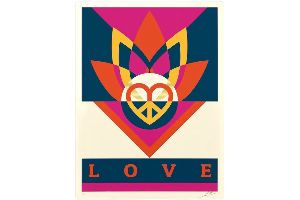 Shepard Fairey Love Lotus Print (Signed, Edition of 550)