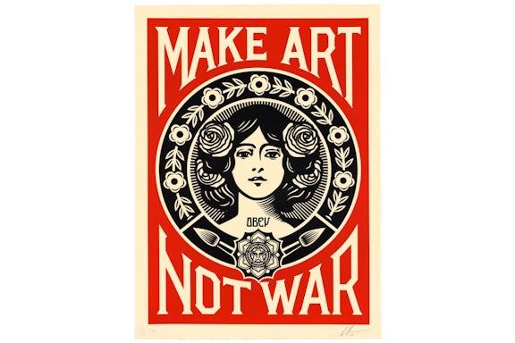 Shepard Fairey Make Art Not War Print (Signed, Edition of 89)