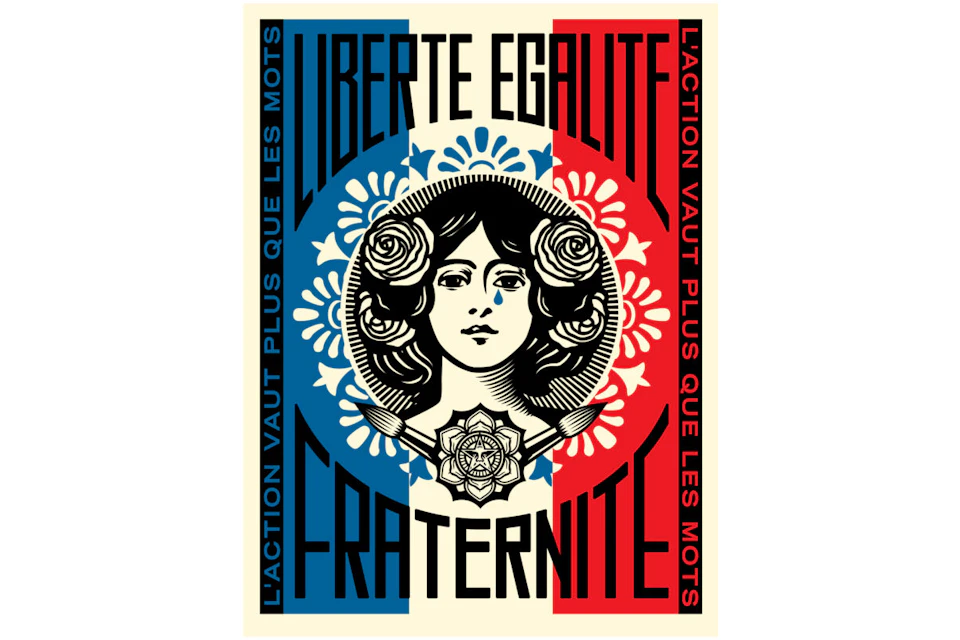 Shepard Fairey Marianna: L'action Vaut Plus Que Les Mots Print (Signed, Edition of 650)
