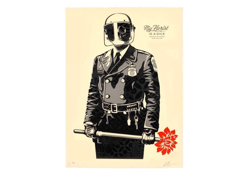 Shepard Fairey My Florist Is A Dick Print (Signed, Edition of 89) - US