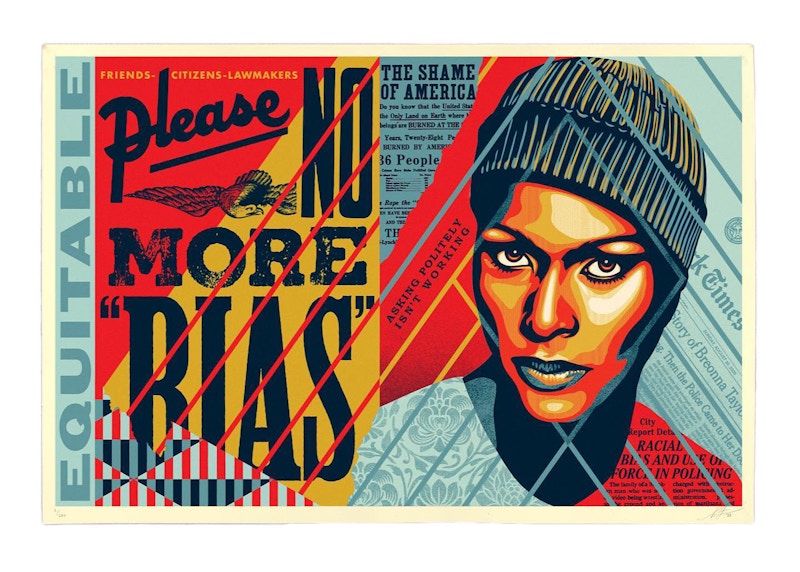 Shepard Fairey No More Bias Print (Signed, Edition of 600) - SS23 - US