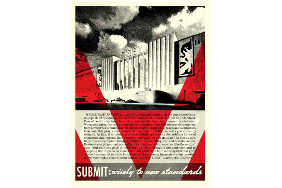 Shepard Fairey Obey Conformity Factory Print Red (Signed, Edition of 300)