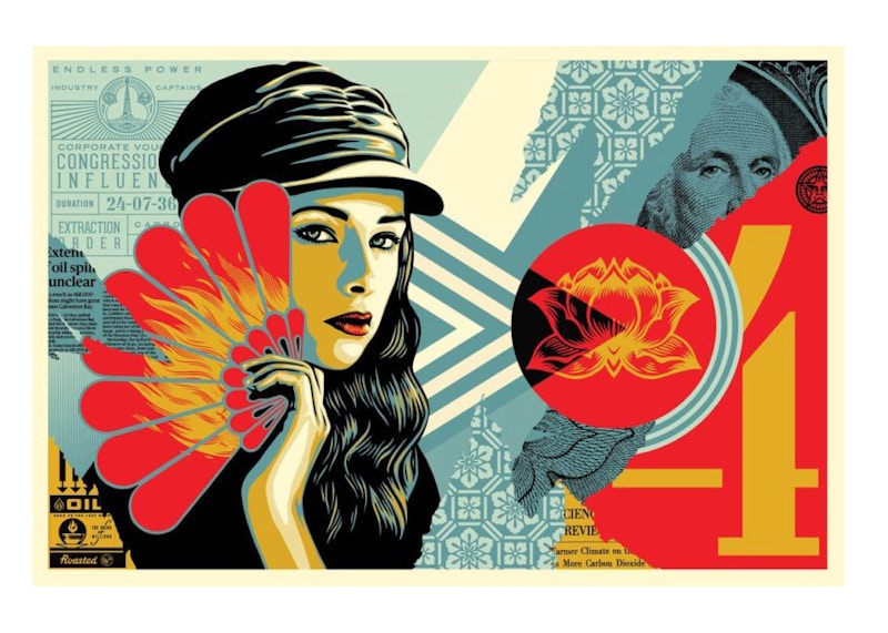 Shepard Fairey Obey Fans The Flames Print (Signed, Edition of 550)