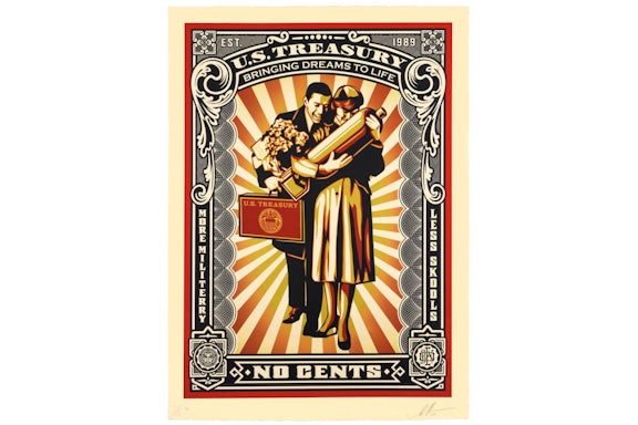 Stampa Shepard Fairey Proud Parents (firmata, edizione di 89)