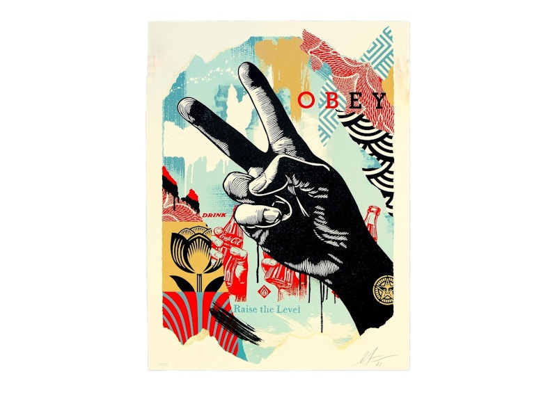 Shepard Fairey Raise the Level (Peace) Print (Signed, Edition of 550)