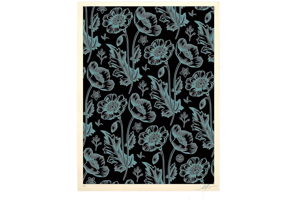 Shepard Fairey Sedation in Bloom Print (Signed, Edition of 150) Black/Grey