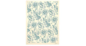 Shepard Fairey Sedation in Bloom Print (Signed, Edition of 150) Cream/Light Blue