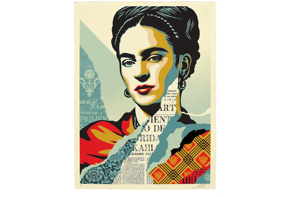 Shepard Fairey The Women Who Defeated Pain (Frida Kahlo) Print (Signed, Edition of 550)