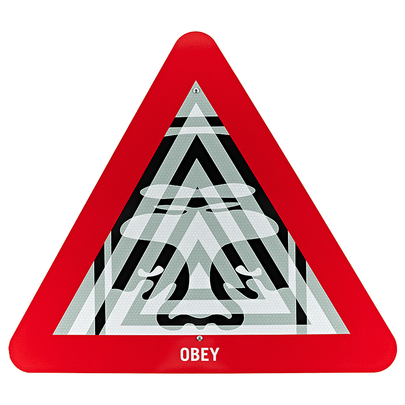 Shepard Fairey Unyielding Metal Street Sign (Signed, Edition of 350)