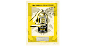 Shepard Fairey Warning Addictive Art Print (Signed, Edition of 250)