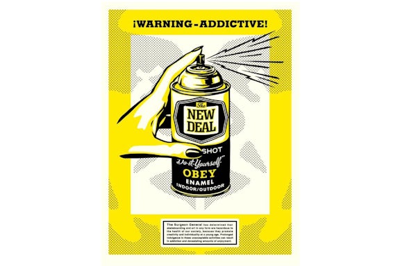 Shepard Fairey Attenzione-Dipendenza! Stampa (firmata, edizione di 300 esemplari)