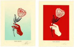 Shepard Fairey x OBEY Rise Above Barbwire Flower Print Set (Signed, Edition of TBD)