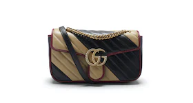 Gucci GG Marmont Shoulder Bag Diagonal Matelasse Small Beige/Black