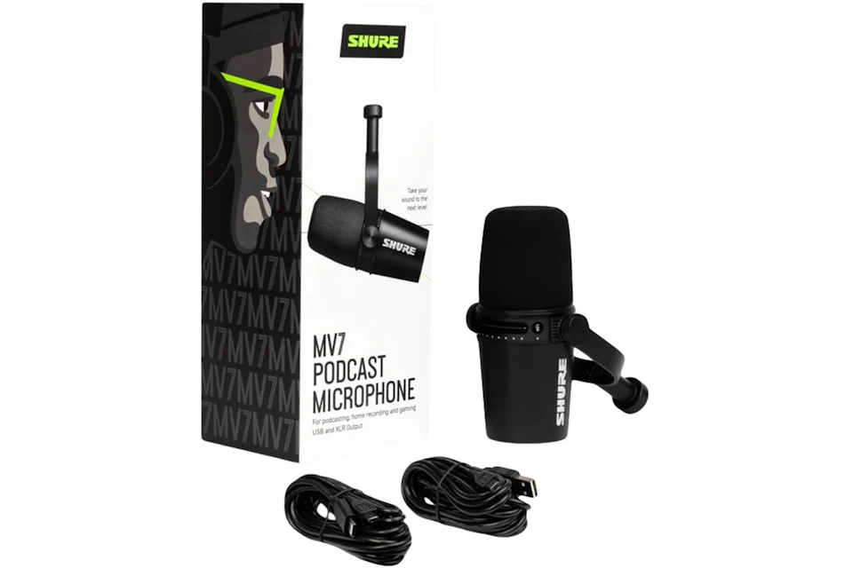 Shure M7 USB Podcast Microphone MV7-K Black