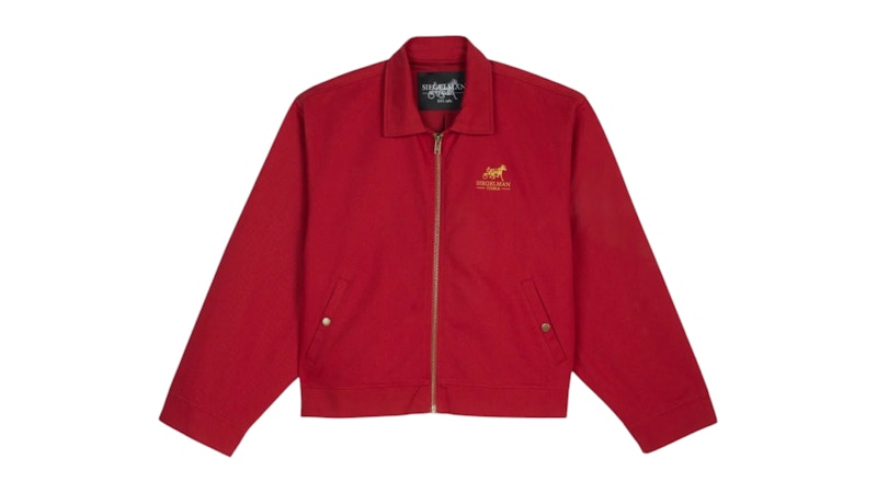 Siegelman Embroidered Coaches Jacket Red