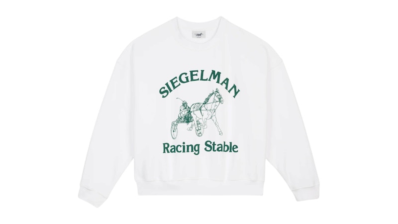 Siegelman Racing Stable Crewneck White